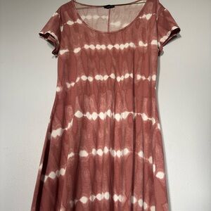 Pink Tie-Dye High-Low Dress - Size L